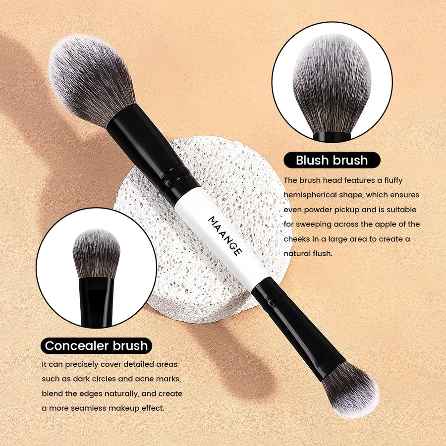 MAANGE Concealer-Pinsel, 2 Stück, dreieckig, für flüssige Creme - Bild 1