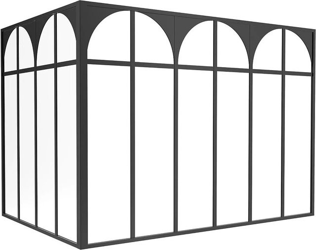 Glaswand Arcadea von Vente-unique in Schwarz mit Glasfläche und einer Breite von 120 cm - Bild 1