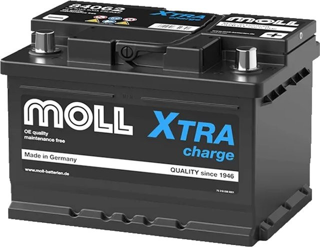 MOLL Xtra Charge Starterbatterie 12V 62Ah 620A Schwarz - Bild 1