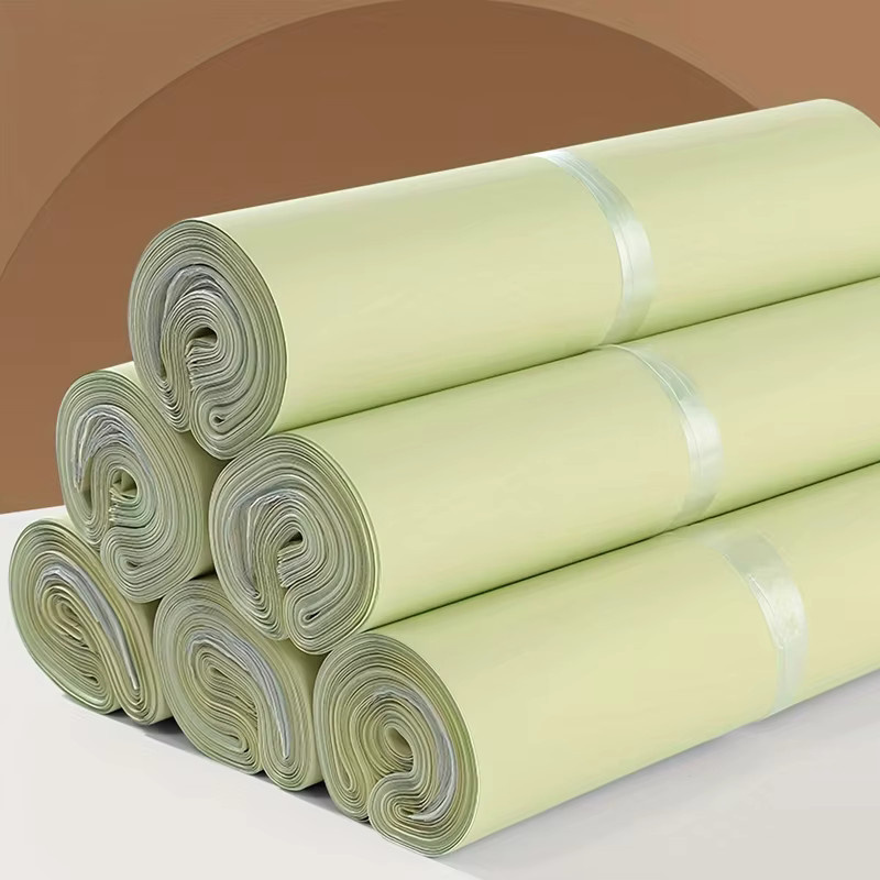 50 Stück wasserdichte Versandtaschen aus Kunststoff in Beige mit selbstklebendem Verschluss für Kleidung und Logistik - Bild 2