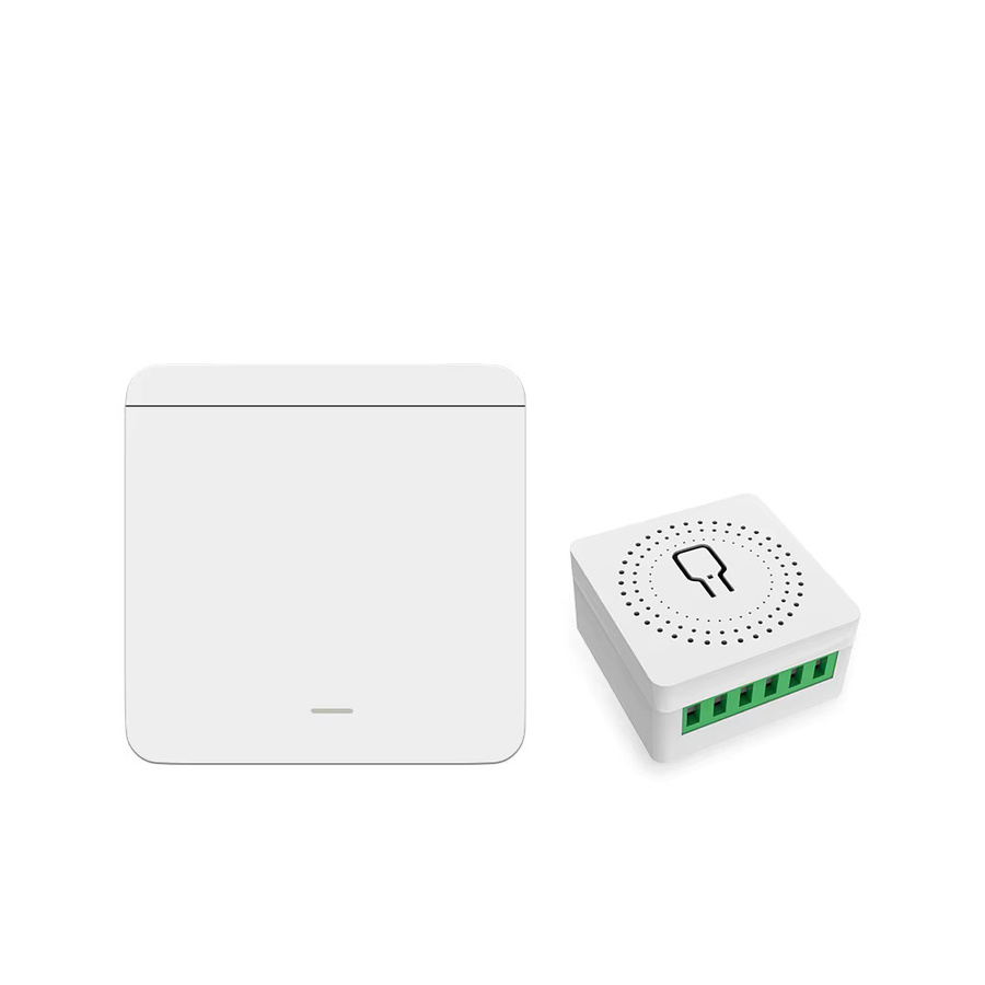 Tuya WiFi Smart Lichtschalter als drahtloser RF 433MHz Druckknopf-Wandschalter in Weiß zur Steuerung via Alexa, Google Home und Smart Life App - Bild 2