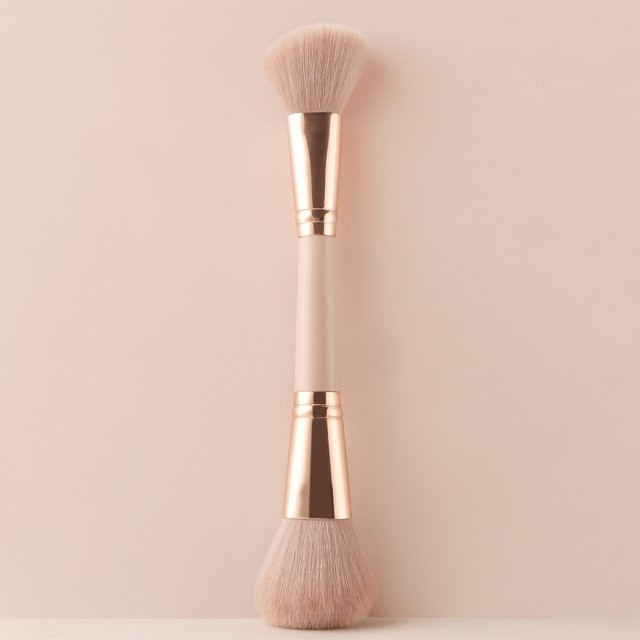 Ronshadow Doppelter Schönheitspinsel, Rouge- und Puderpinsel, Unisex - Bild 1
