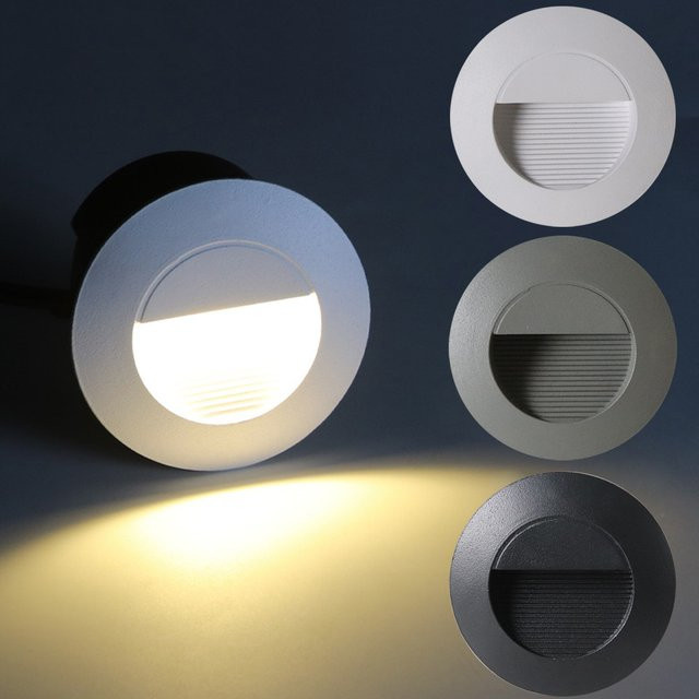 WAAJEA LED Außenstufenbeleuchtung 3 W, wasserdichte Wandlampe für Treppen, Balkon und Garten, integrierte LED, wandmontiert - Bild 1