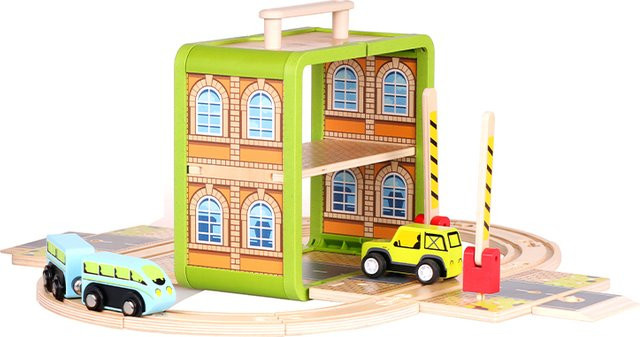 UDEAS DIY Train Box Set Holz Eisenbahn-Spielzeug Set Bunt / Mehrfarbig - Bild 1