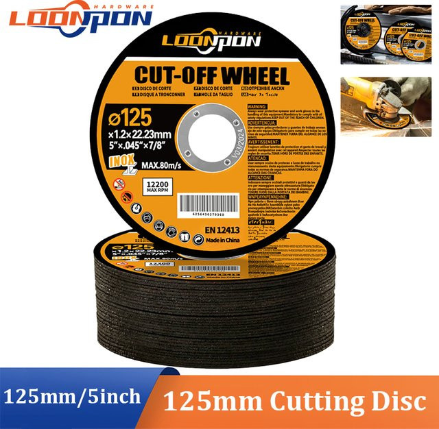Loonpon Harz-Trennscheiben für Metall, 125 mm, Schwarz - Bild 1