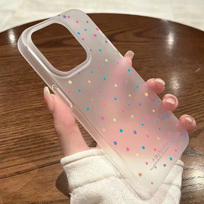 Bunte Stern-Handyhülle für Apple iPhone in Transparent, weiche Schutzhülle für verschiedene Modelle - Bild 2