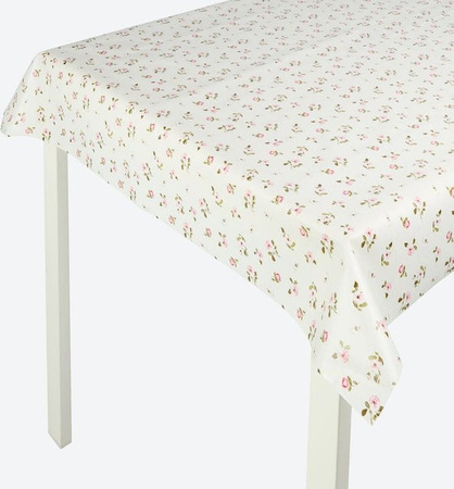 NKD Wachstuchtischdecke mit floralem Muster in Weiß, B/B: 100 x 140 cm