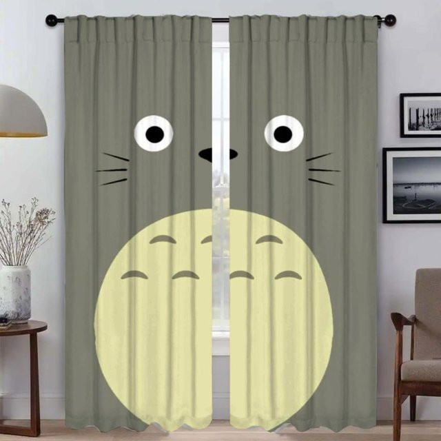 TotoroS Elegante Tüll-Raumvorhänge für Wohnzimmer und Schlafzimmer, 2er-Set, Grau, Breite: 86 cm, Höhe: 137 cm - Bild 1