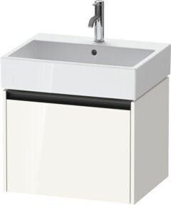 Duravit Waschtischunterschrank Ketho.2 in Weiß Hochglanz mit 1 Auszug, wandhängend, B: 58,4 cm, T: 46 cm, H: 44 cm - Bild 1