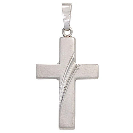 Colfem Anhänger Kreuz, 925 Silber, mattiert, Unisex - Bild 1