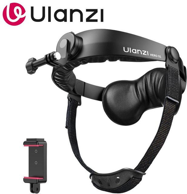 Ulanzi CM029 Kopfbandhalterung in Schwarz mit 360 Grad Einstellung und Dual-Wear-Modi für GoPro, Insta360 und DJI Action - Bild 1