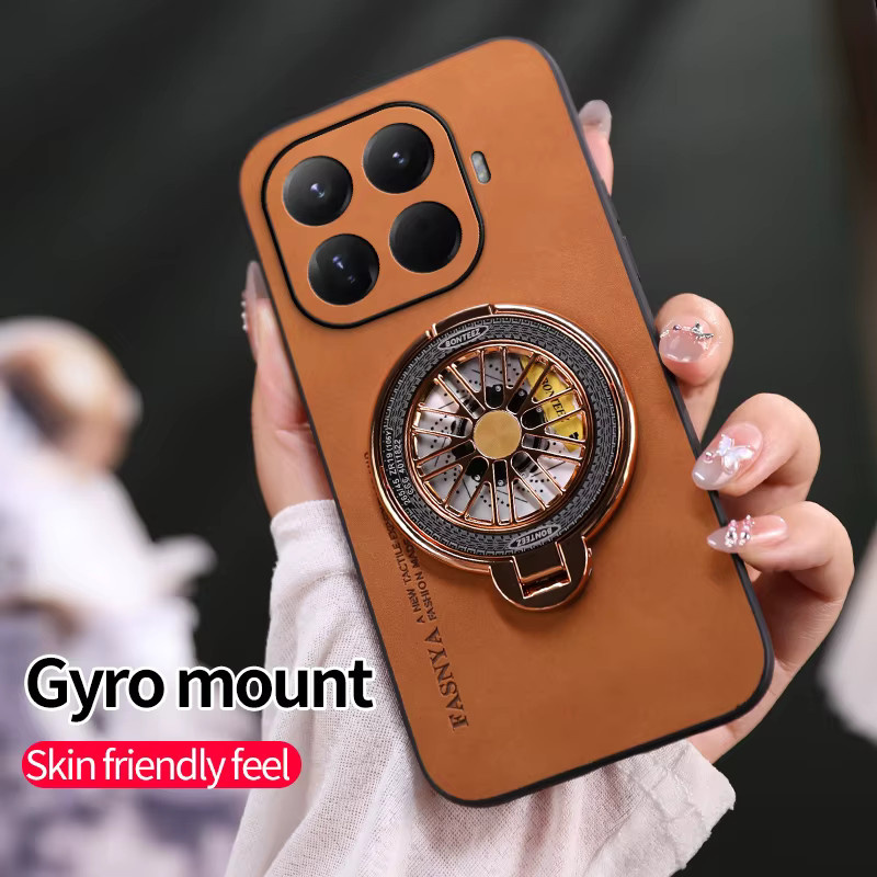 Xiaomi Lederhülle mit Standfunktion und Stoßschutz für Redmi Note 14 Pro, Redmi 15 und Redmi 15C in Schwarz und Braun - Bild 4