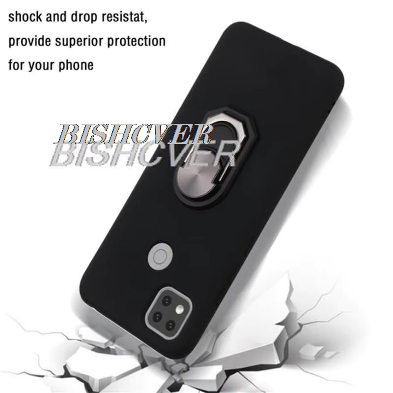 Magnetische Silikon-Handyhülle mit Ringhalter für ASUS Zenfone 10Z, Weiß oder Rot - Bild 3