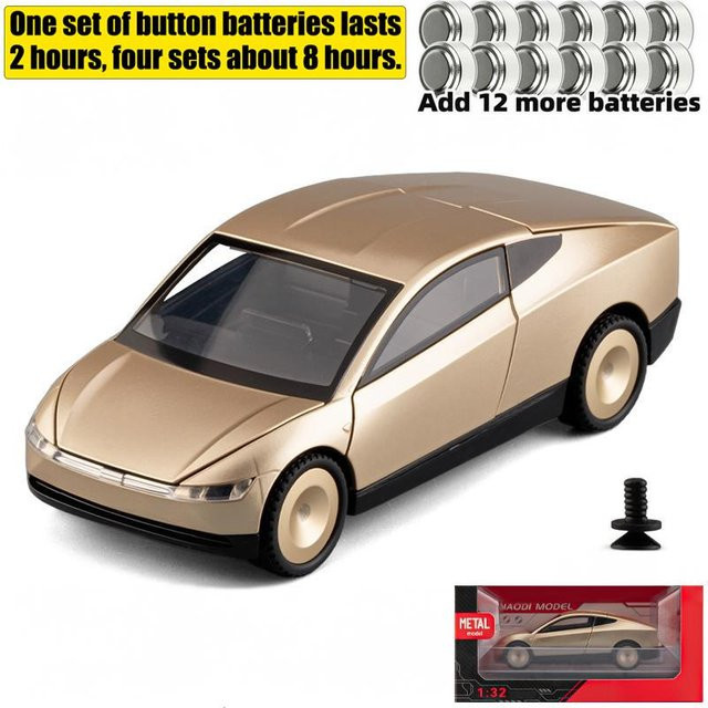 Linyi toy car Cybercab Robotaxi, Modellauto, 1:32, Metall, Sound und Licht, ab 18 Jahren - Bild 1