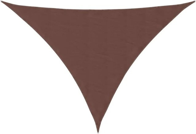 Furnicato Sonnensegel aus Oxford-Gewebe dreieckig in Braun, B/T/H: 300 x 400 x 400 cm - Bild 1
