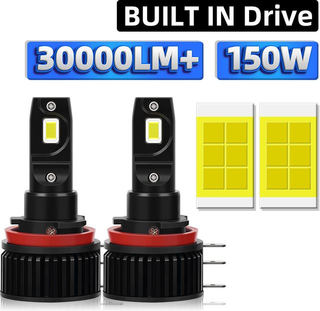 Roadsun H15 LED Birnen Set mit CSP Chip, High Beam Tagfahrlicht, Canbus kompatibel, 2 Stück - Bild 1