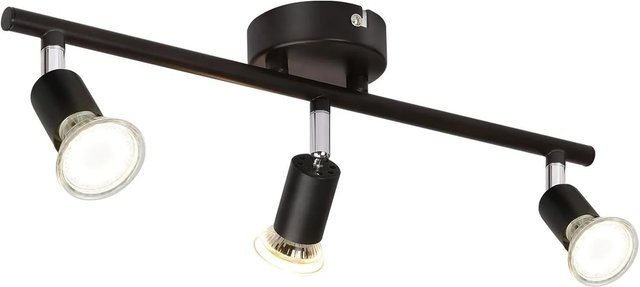 NETTLIFE Deckenstrahler aus Metall in Schwarz, verstellbar und modern mit GU10 Fassung - Bild 1