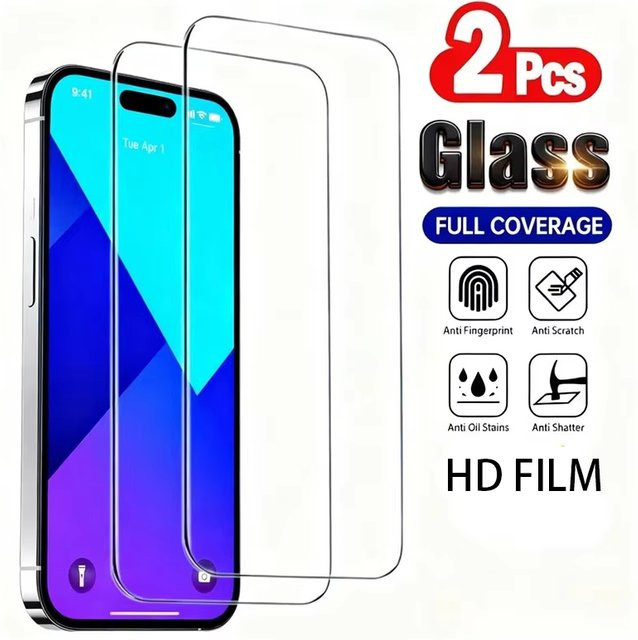 Gehärtetes Glas Display Schutzfolie in Transparent für iPhone 11 bis iPhone 17 Pro Max sowie iPhone 16e, 7, 8 Plus, X, XS, XR - Bild 1