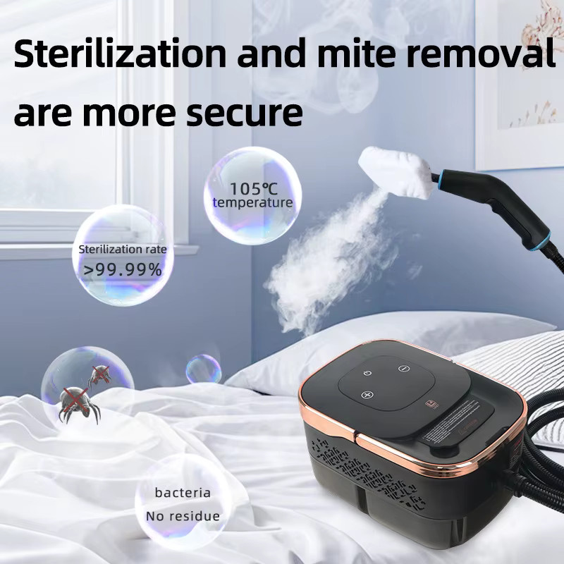 HOMEFISH Handheld Dampfreiniger für Matratzen und Polster zur Tiefenreinigung und Fleckenentfernung in Schwarz und Weiß - Bild 3