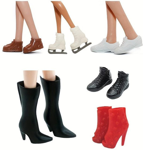 Discover Intime Puppenzubehör, 6 Paar Schuhe für Mädchenpuppen, ab 3 Jahren - Bild 1