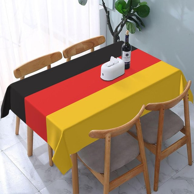 Wasserdichte Tischdecke Deutschland Nationalflagge von JMG Household Supplies, Rechteckig, B/T: 140 x 180 cm, Mehrfarbig - Bild 1