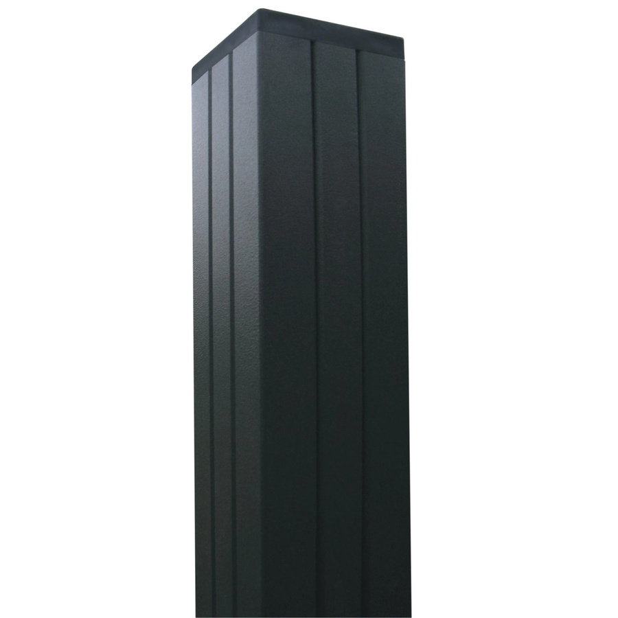 GartenLand Steckzaunpfosten aus Aluminium in Anthrazit mit Pfostenkappe, B/T/H: 6,8 x 6,8 x 97 cm - Bild 2