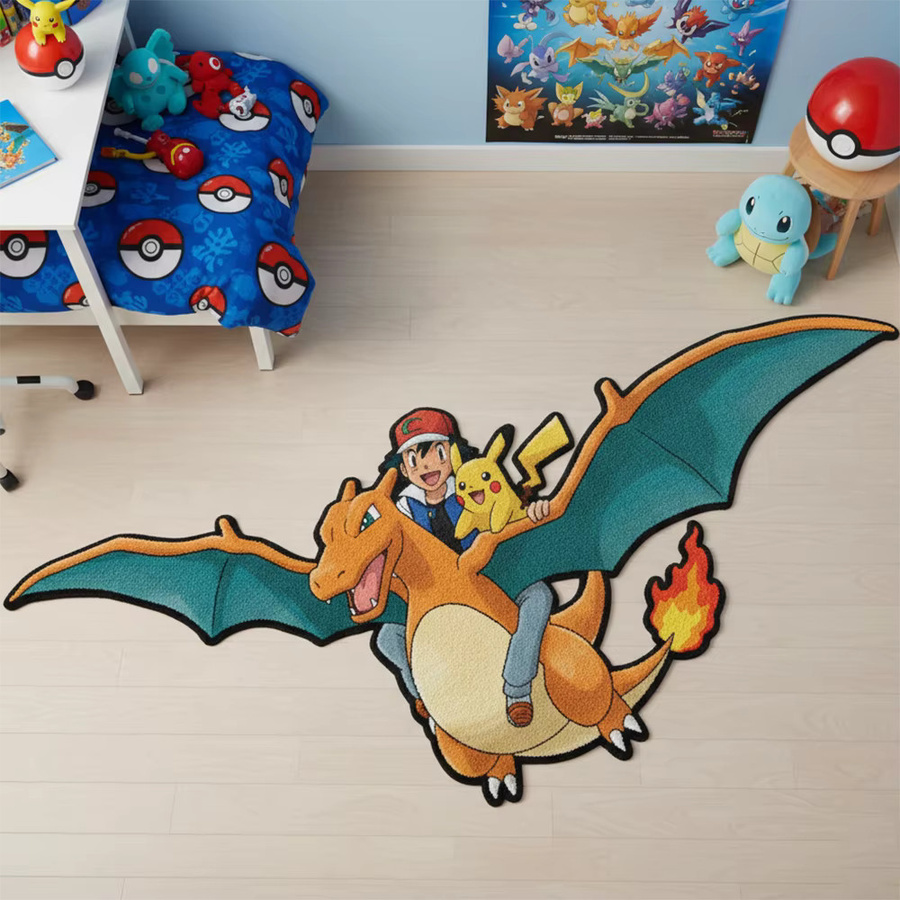 Bandai Pokemon Anime Teppich mit Charizard und Pikachu in Multicolour für das Kinderzimmer oder Gaming-Zimmer - Bild 2