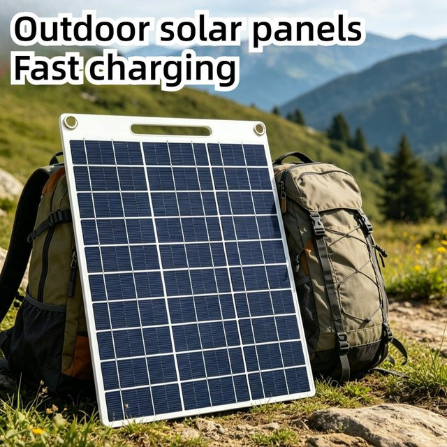 EESBAO Tragbares Solarladegerät Wasserdicht mit Dual USB Schnellladung 30W-40W für Camping und Wandern - Bild 1