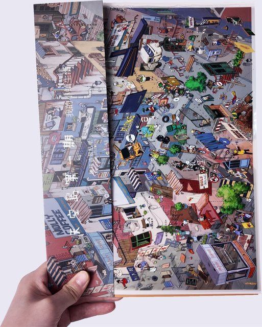 My Small Town Life Series DIY-Landschaftsaufkleber Multicolor im A4-Format mit 2 Papieren und 1 Basiskarte - Bild 1