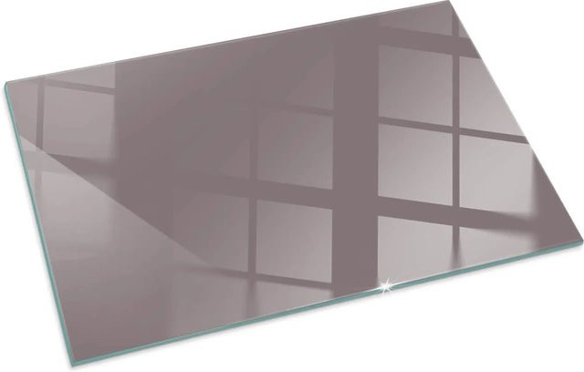 Tulup Kamin-Glasplatte Funkenschutzplatte aus Glas in Rosa, B: 100 cm, T: 70 cm - Bild 1