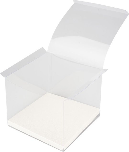 HobbyFun Box für Geld- und Gutscheingeschenke, transparent, B/T/H: 18 x 18 x 15 cm - Bild 1