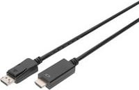 Digitus DisplayPort auf HDMI Adapterkabel 4K Schwarz 2,00 m AK-340303 - Bild 1