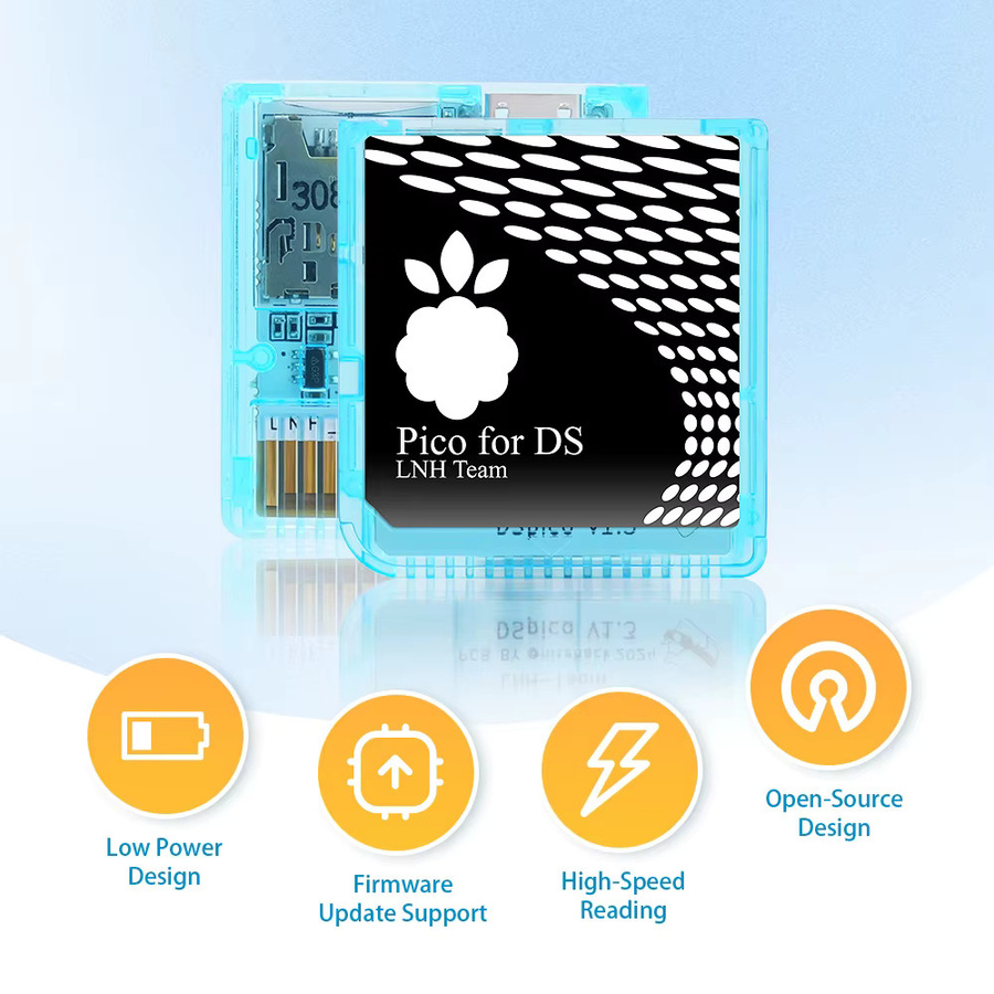 LinkRetro Pure Transparent MicroUSB DSPICO Pico DS-Spiel-Reader Adapter für DS Lite, DSi, 3DS und New 3DS XL - Bild 3
