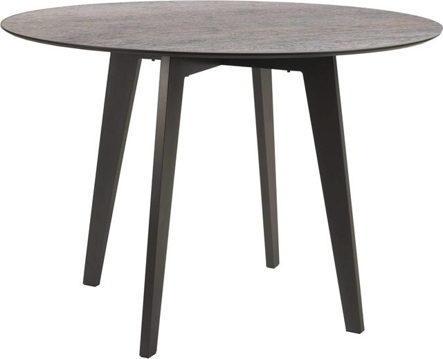 Stern Runder Tisch Silverstar 2.0 mit Tischplatte Dekor Smoky, Aluminium Anthrazit, Durchmesser: 110 cm, Höhe: 75 cm - Bild 1