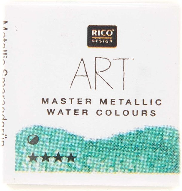 Rico Design ART Master Metallic Aquarellfarbe Smaragdgrün im halben Näpfchen - Bild 1