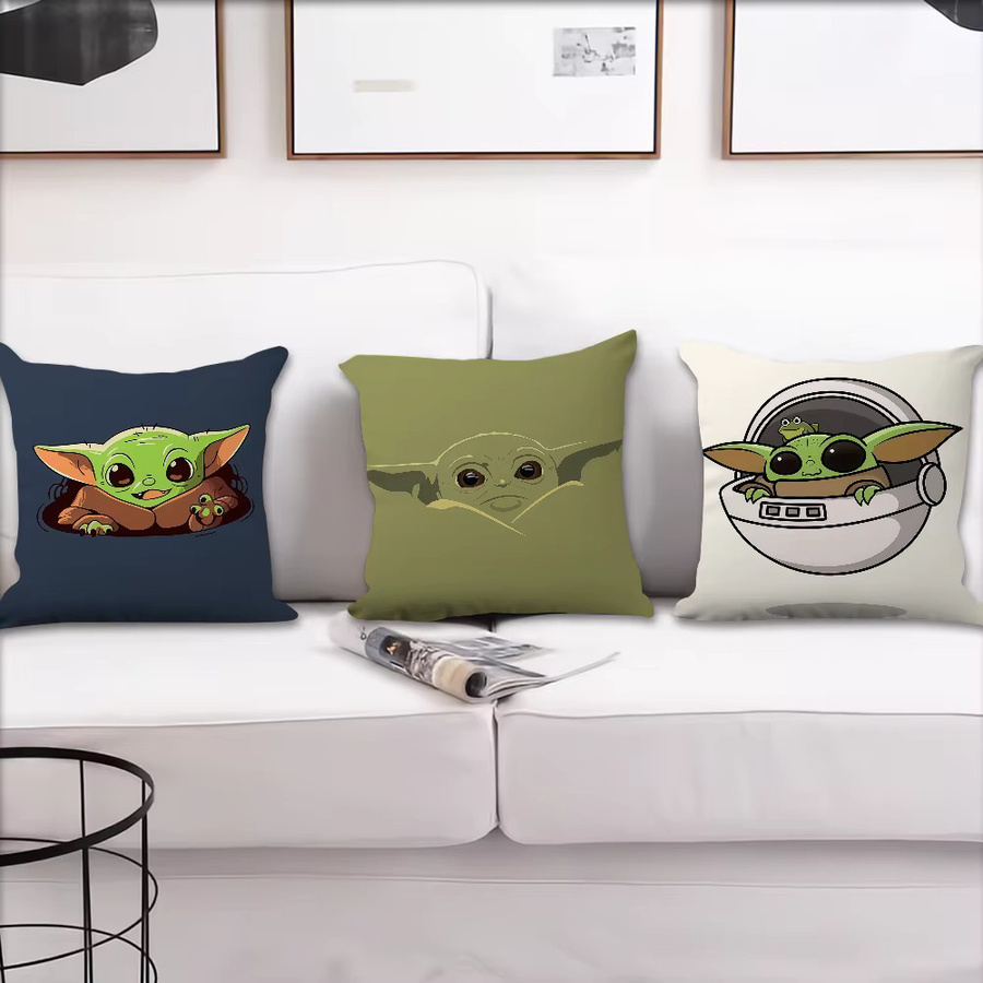 Star Wars Grogu Baby Yoda Kissenbezug mit Kawaii-Print für Sofa und Dekoration - Bild 4