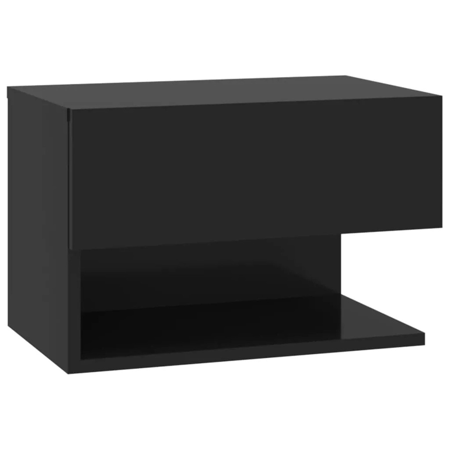 vidaXL Wand-Nachttisch Modell 4 aus Holzwerkstoff in Schwarz, B/T/H: 29,5 x 29,5 x 30,0 cm - Bild 2