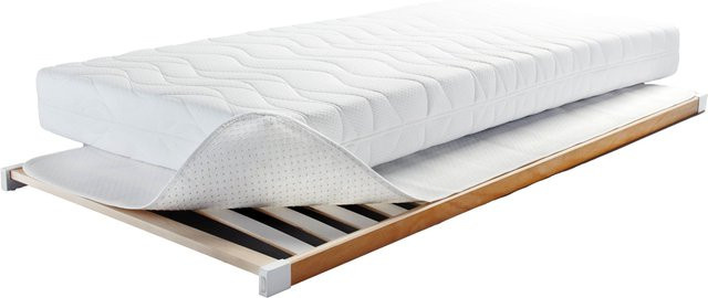 Dormisette Matratzenunterlage aus Baumwolle mit rutschfester Unterseite, Weiß, B/T: 90 x 200 cm - Bild 1