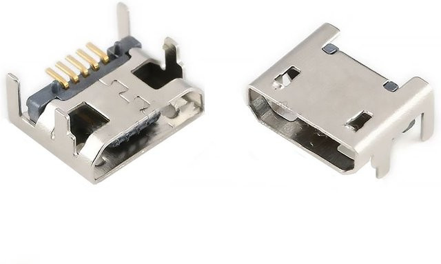 JCD Micro USB Buchse 5-Pin SMD SMT Ladebuchse für Android Reparatur DIY Silber - Bild 1