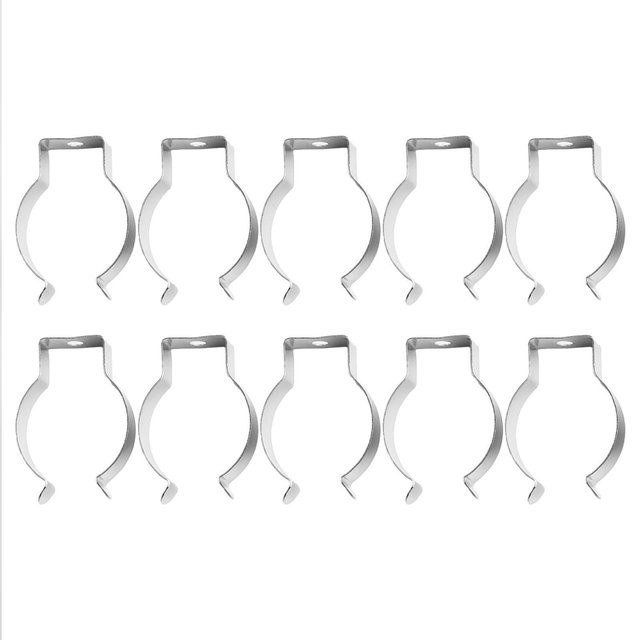 Industy Accessories Feder-Terry-Klammern aus Edelstahl in Silber, Durchmesser: 6 mm, 10 mm, 12 mm, 16 mm, 19 mm, 25 mm, 28 mm - Bild 1