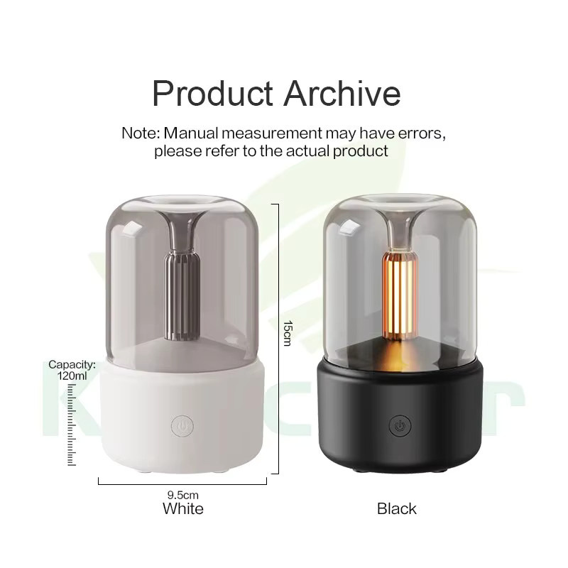 KINSCOTER Tragbarer Aroma-Diffusor und USB-Luftbefeuchter mit Nachtlicht und Kaltnebel-Funktion für dein Schlafzimmer in Beige oder Schwarz - Bild 3