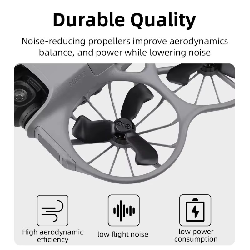 DJI Propeller für DJI Neo 2, 2 Paar Rauschunterdrückungsklingen in Schwarz, Drohnen-Ersatzteile und Zubehör - Bild 2