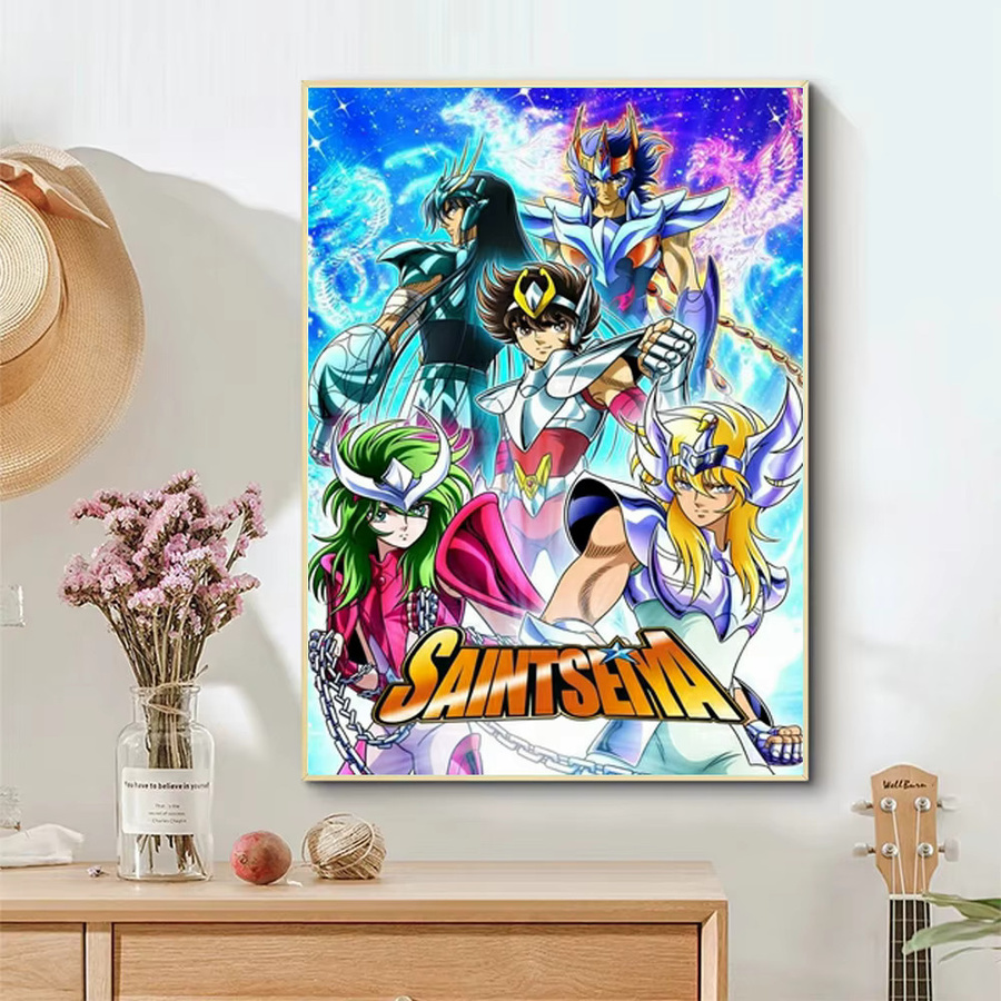 Kayou Saint Seiya Anime 5D DIY Diamant-Stickerei Set, rahmenloses Mosaik-Malset für Kinder, Multicolour, B: 30,0 cm, H: 20,0 cm - Bild 2