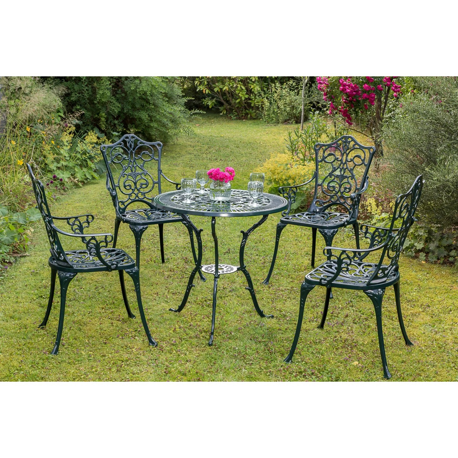 Merxx Gartenmöbel-Set Lugano 5-teilig aus Aluminiumguss in Grün - Bild 2