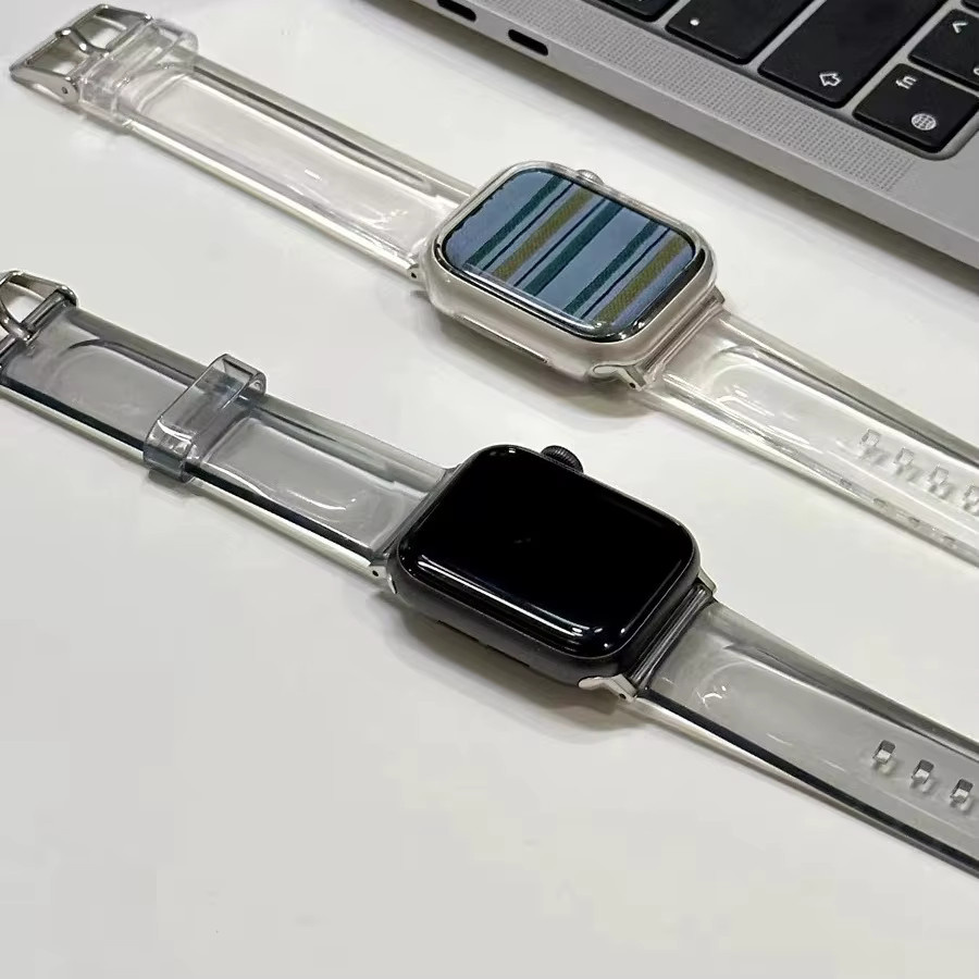 TINUORA Uhrenarmband, Kunststoff, transparent, Weiß, Unisex - Bild 2