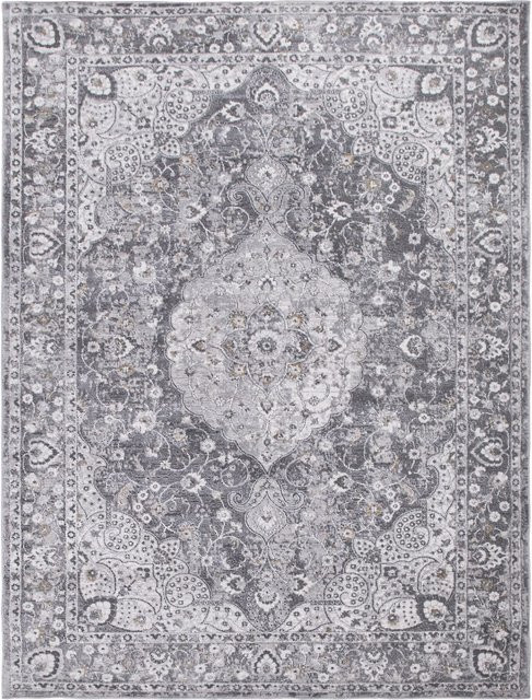 Teppich Calavia in Grau mit orientalischem Muster, pflegeleicht und fußbodenheizungsgeeignet, B: 80 cm, L: 150 cm - Bild 1