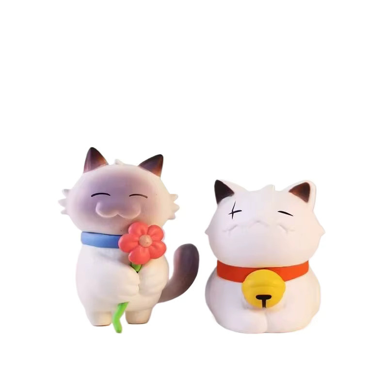 Bandai Katzen-Serie, Blind Box, 6-teiliges Set, Katzen-Tierfigur, PVC Mini-Puppe - Bild 2