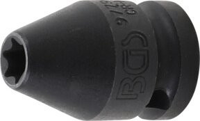 BGS Kraft-Steckschlüssel-Einsatz E-Profil 9779-10 mit 1/2 Zoll Antrieb und SW E10 aus Chrom-Molybdän-Stahl in Schwarz - Bild 1