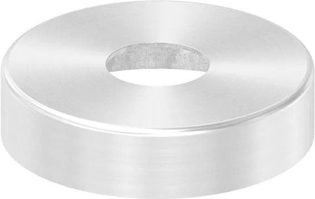 FeNau Abdeckrosette aus Edelstahl in Silber gebürstet für Rundrohr Ø 20 mm, Durchmesser: 62 mm, Höhe: 15 mm - Bild 1