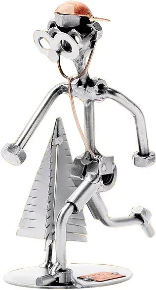 Schraubenmännchen Jogger von Hinz & Kunst aus Metall in Silber - Bild 1